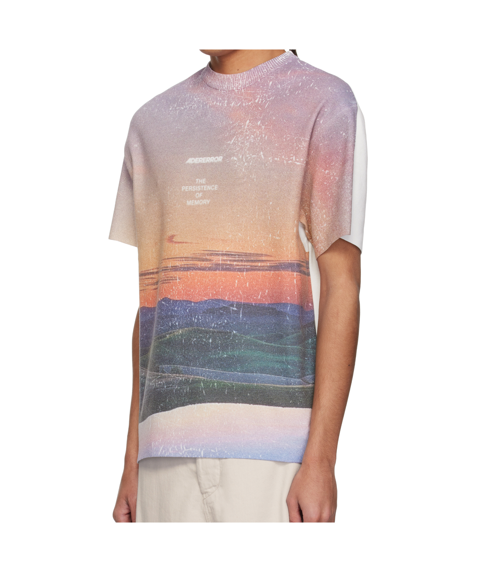 Ader Error Round Neck Short Sleeve T-shirt In Nude