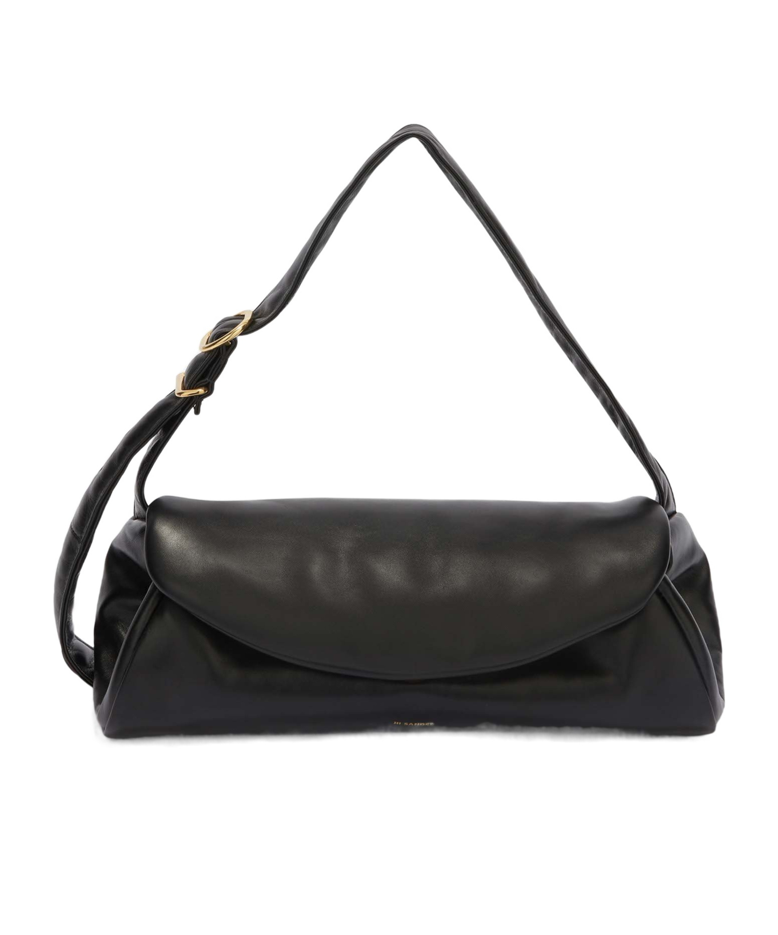 Jil Sander Small Cannolo Padded Shoulder Bag In Black
