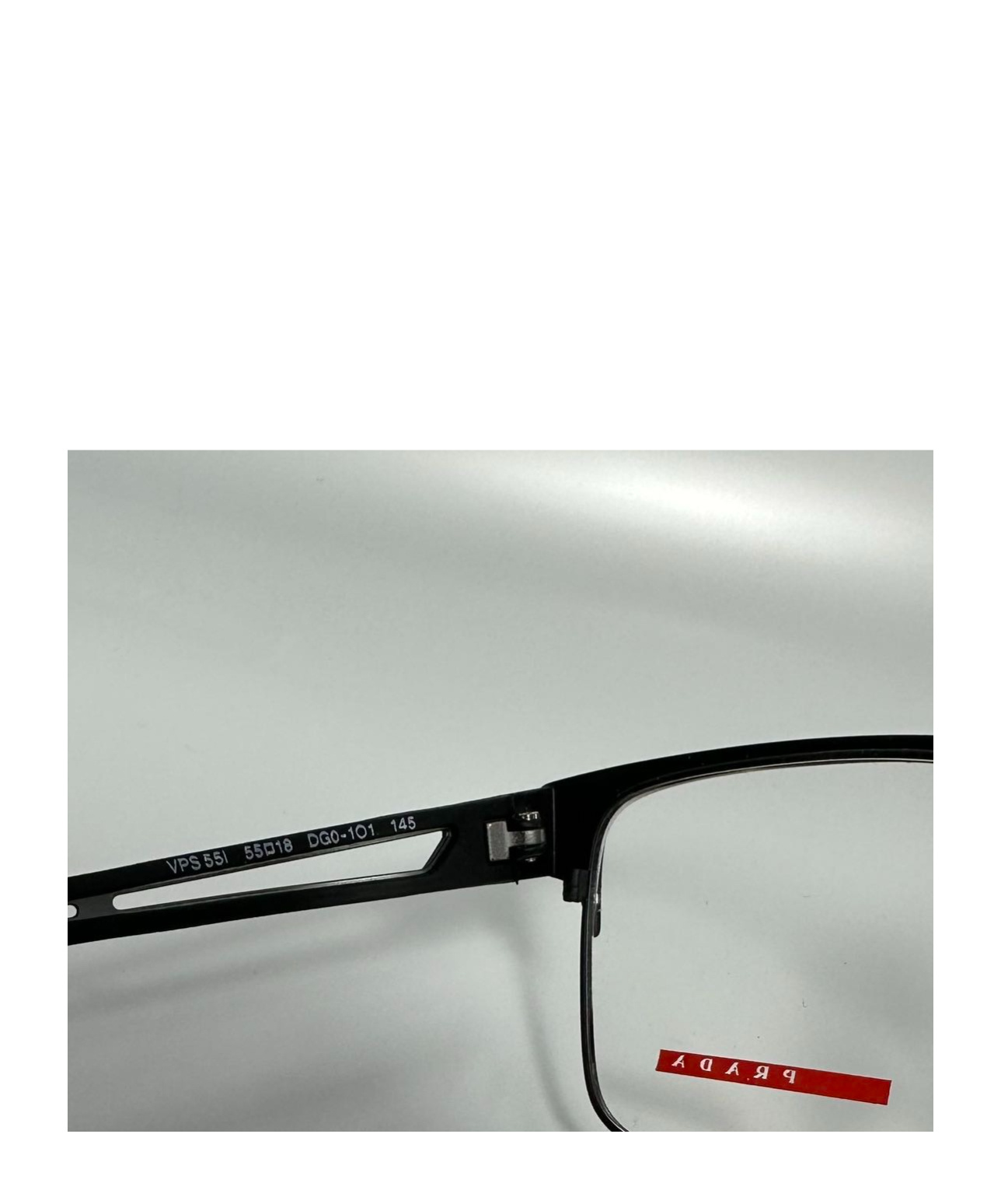 Prada Logo Flat Mirror In White