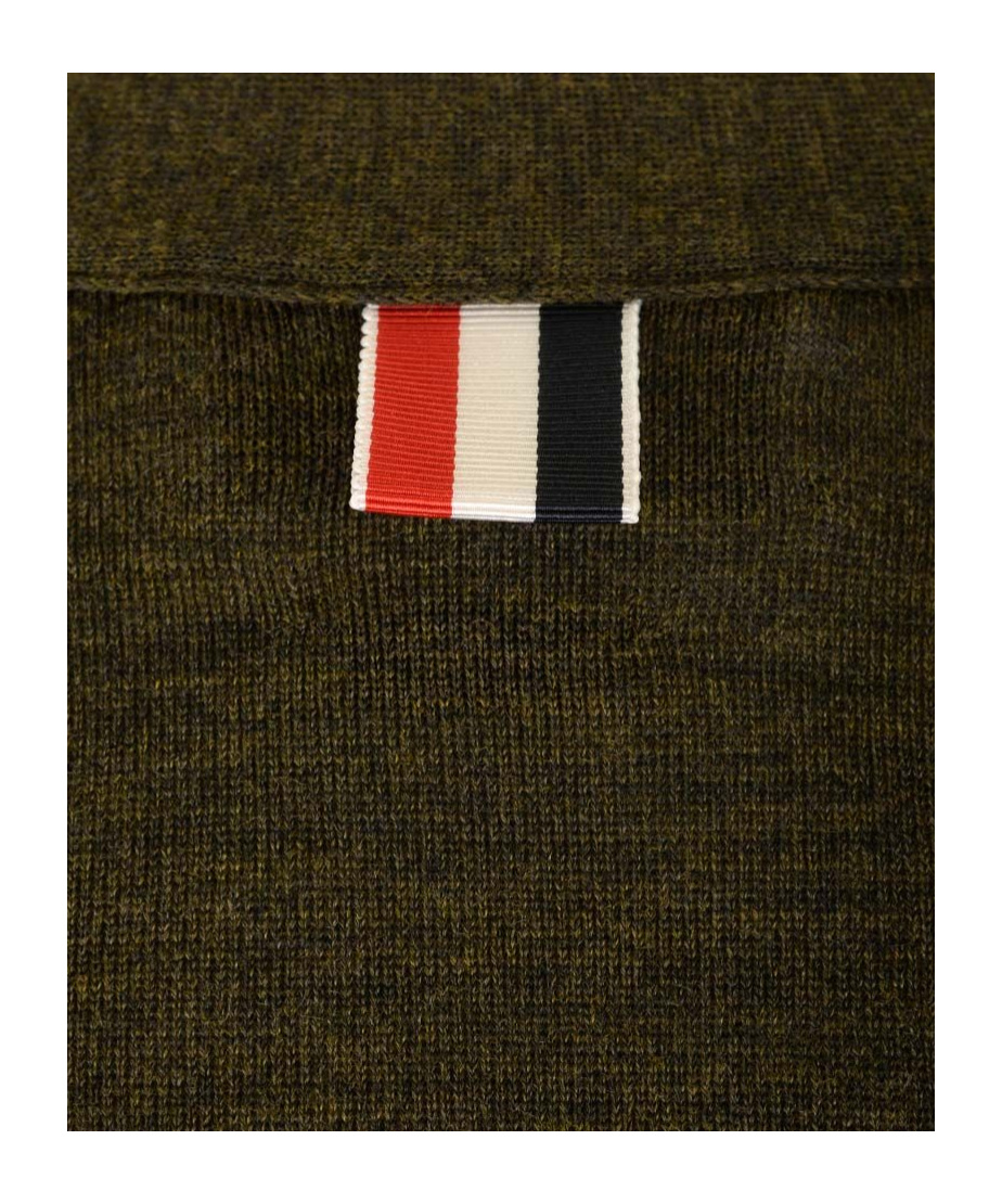 Thom Browne 4-bar Fine-knit Carigan In Black