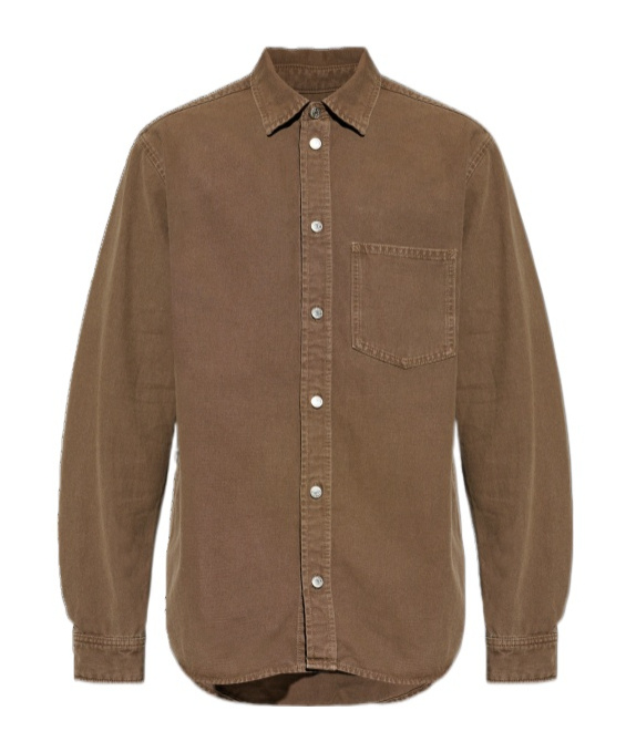 Samsoe & Samsoe Patch-pocket Shirt In Brown