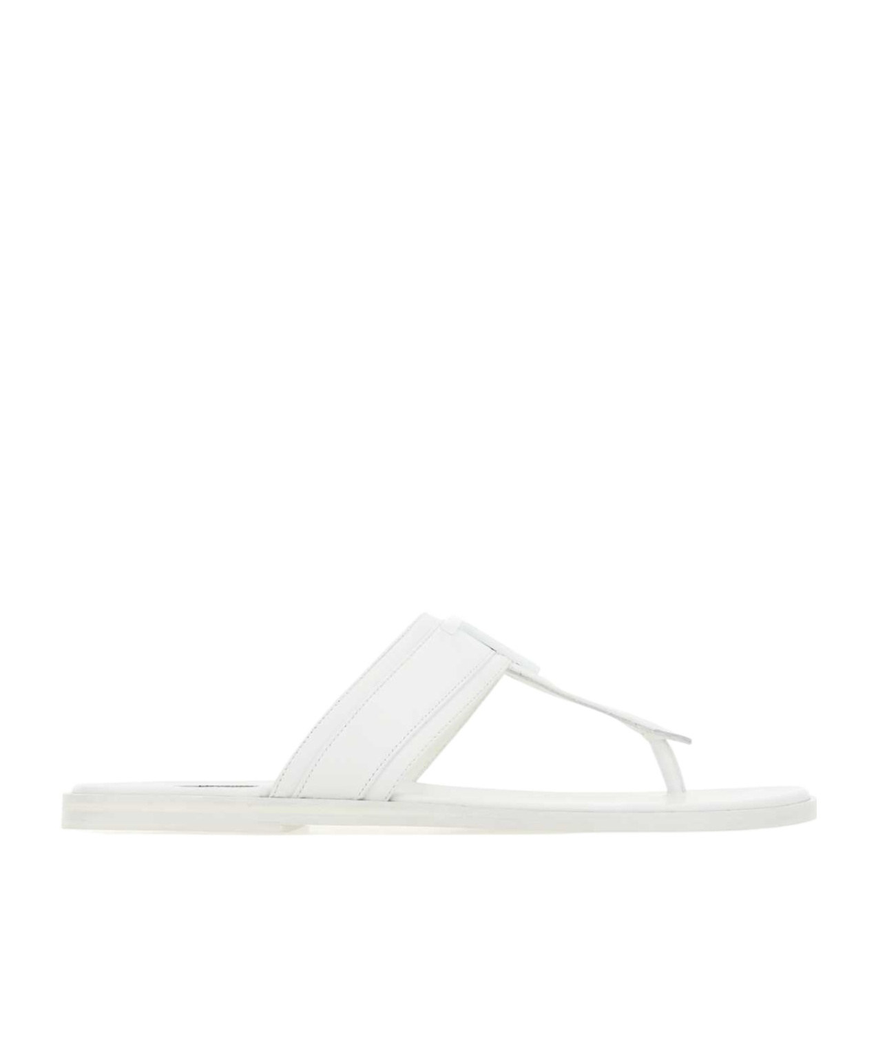 Tom Ford Men White Leather Thong Slippers In White