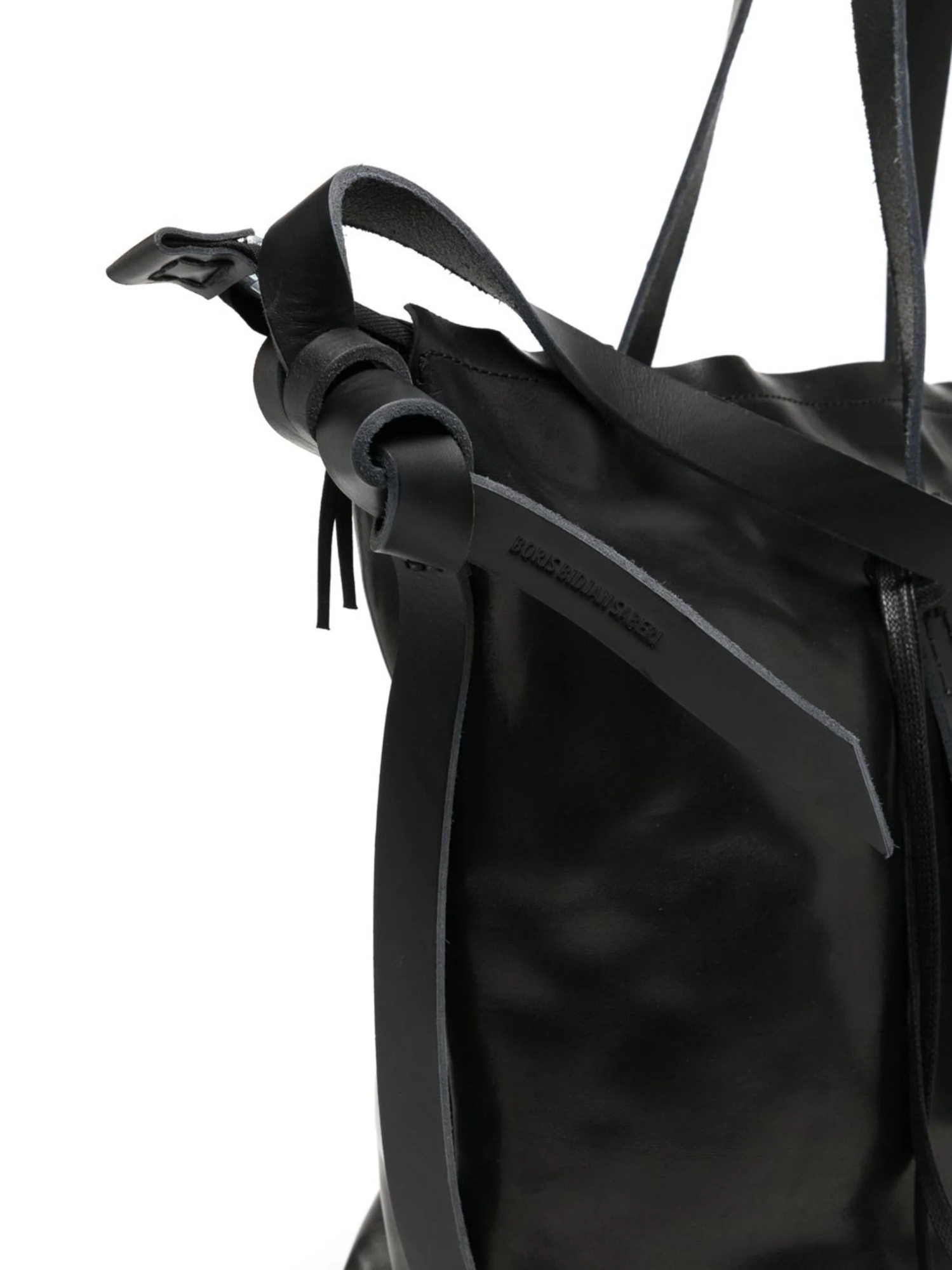 Shop Boris Bidjan Saberi Laces Detail Large Tote Bag In Black