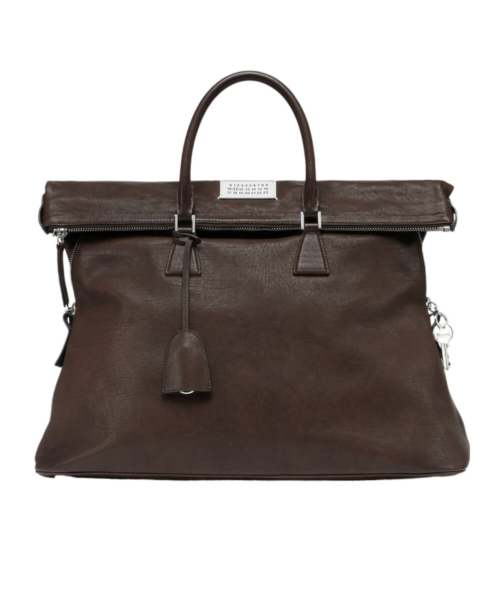 Maison Margiela Large Tote Bag In Brown
