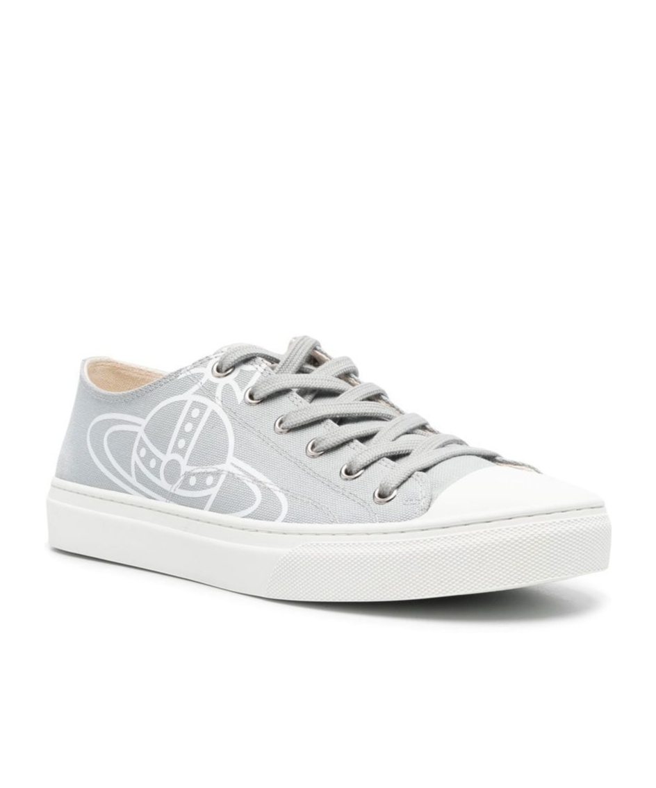 Shop Vivienne Westwood Laced Canvas Shoes In White