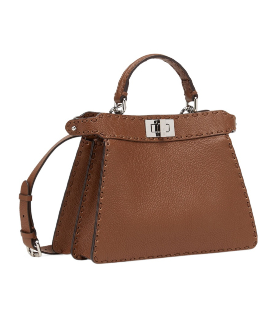 Fendi Women Brown Peekaboo Iseeu Small Handbag In Brown