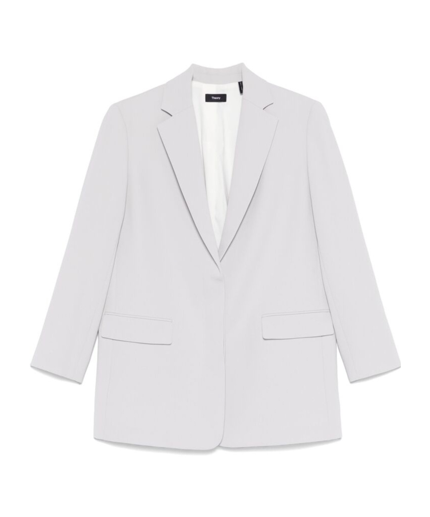 Theory Relax Blazer In Admiral Crepe In White
