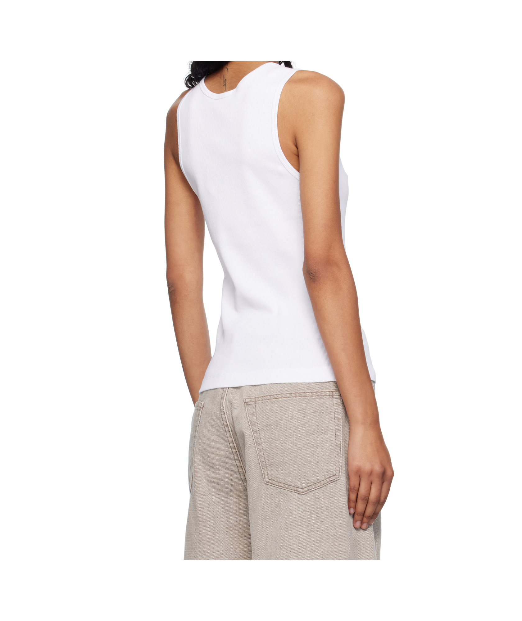 Maison Kitsuné Maison Kitsune Baby Fox Sleeveless Top For In White