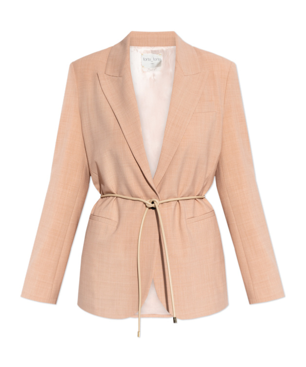 Forte Forte Long-sleeved Suit Jacket In Pink