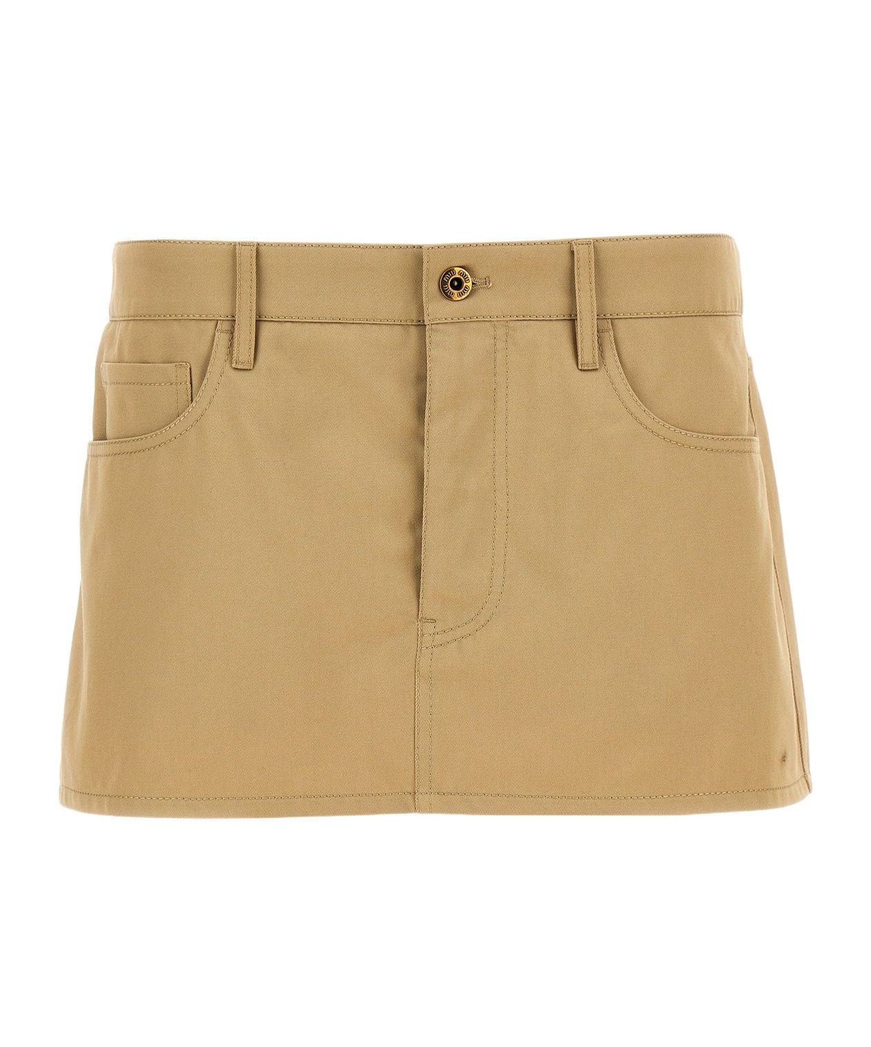 Miu Miu Women Chinos Skirts In Nude