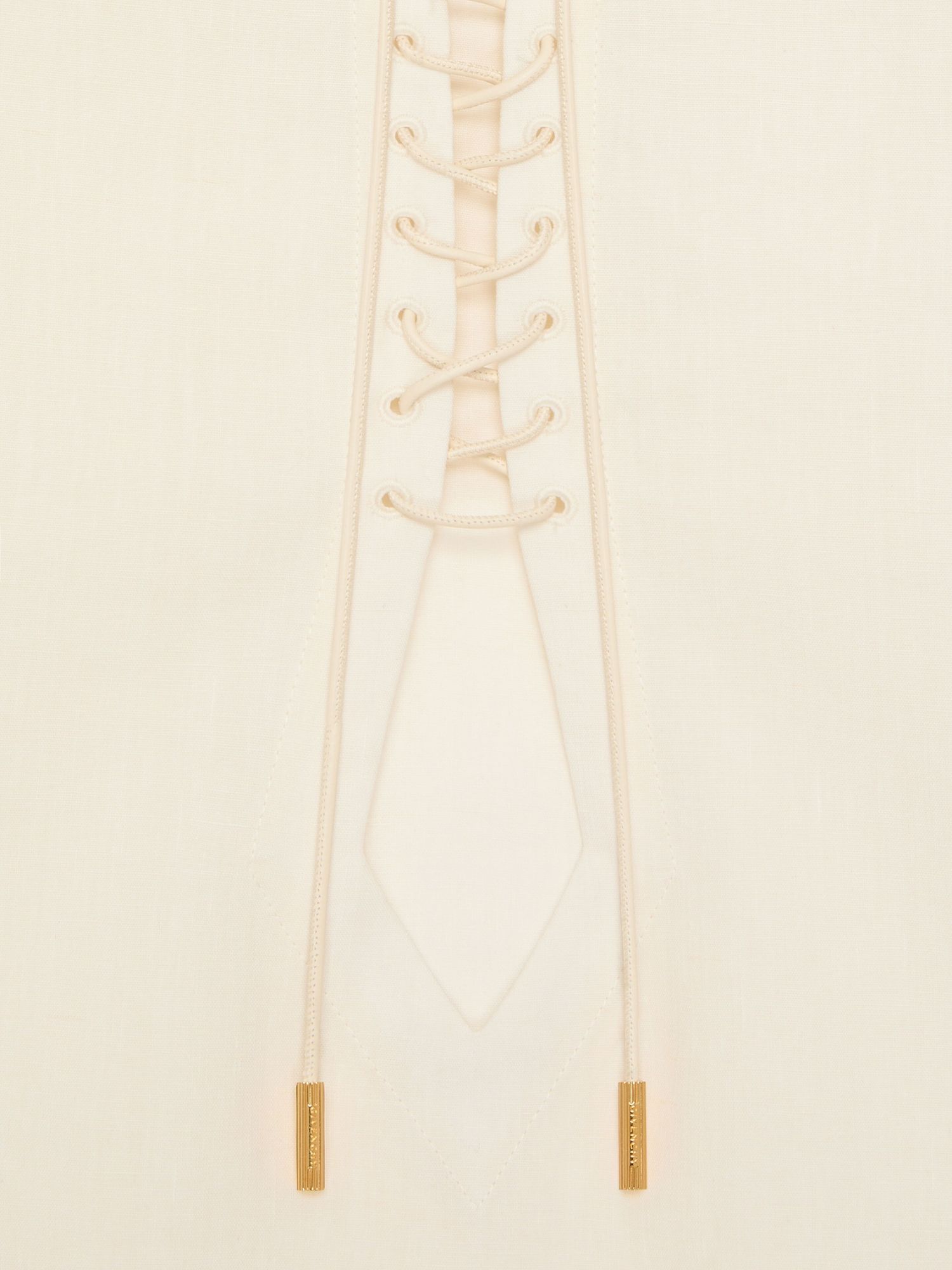 Givenchy Blouse In Linen With Laces With 4g Embroidery In Off White