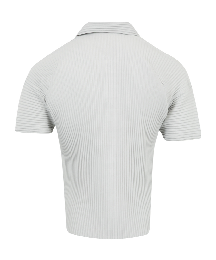 Issey Miyake Short-sleeved Polo Neck T-shirt In White