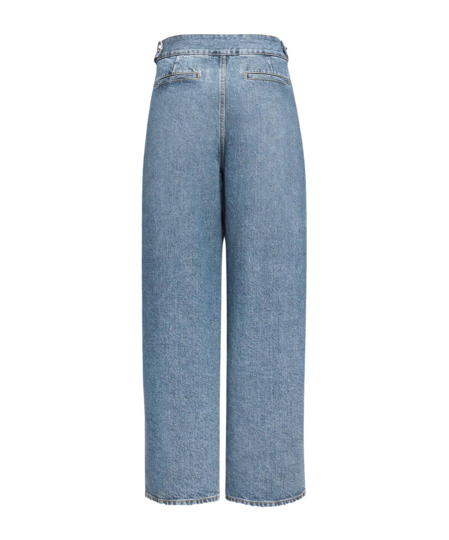 Alaïa Denim Tailored Pants In Blue