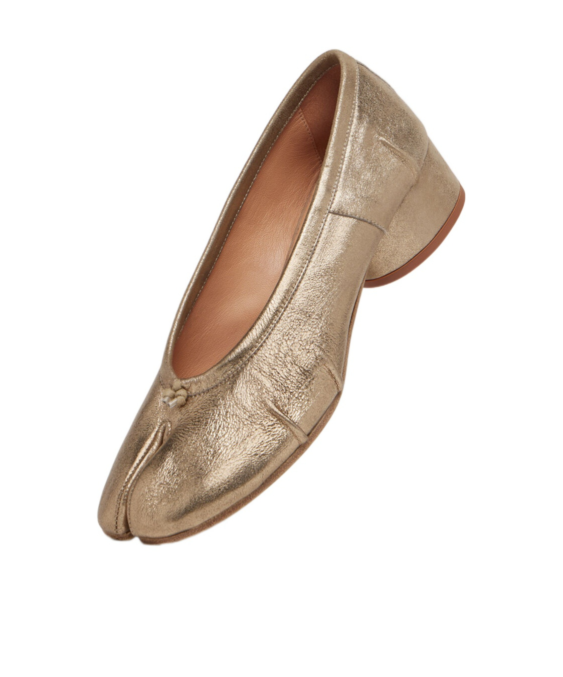 Maison Margiela Tabi Pumps In Gold