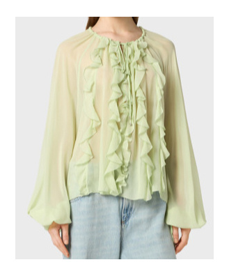 Blumarine Long-sleeved Shirt In Nude