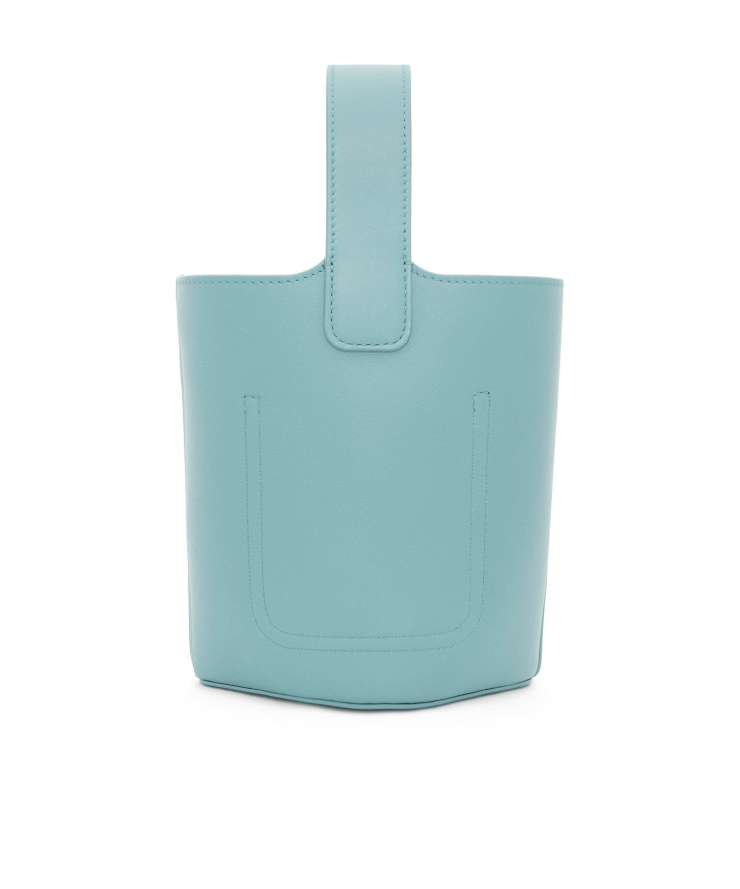 Loewe Mini Pebbled Leather Bucket Bag In Blue