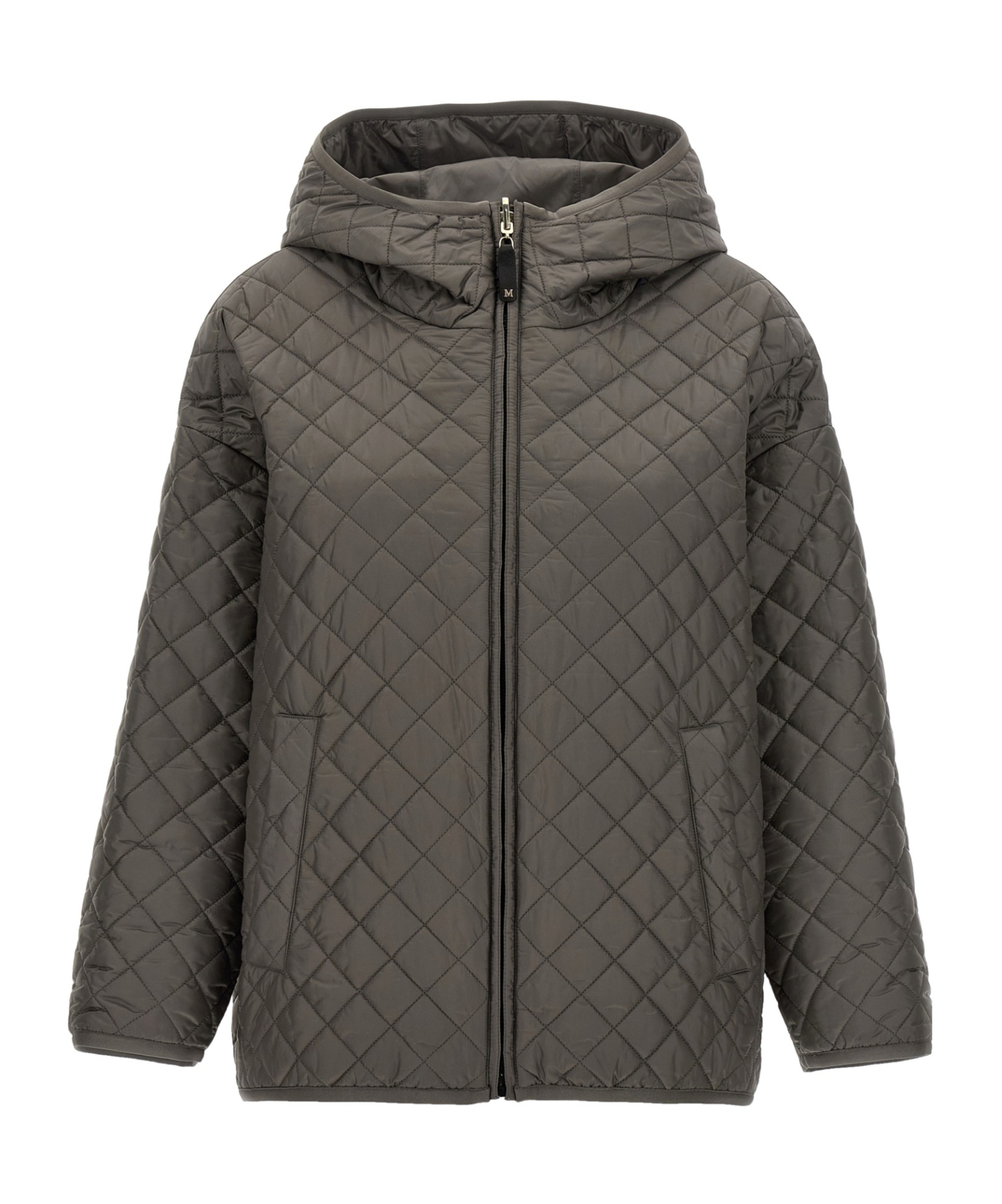 Max Mara Leo Reversible Quilted Jacket In Gray