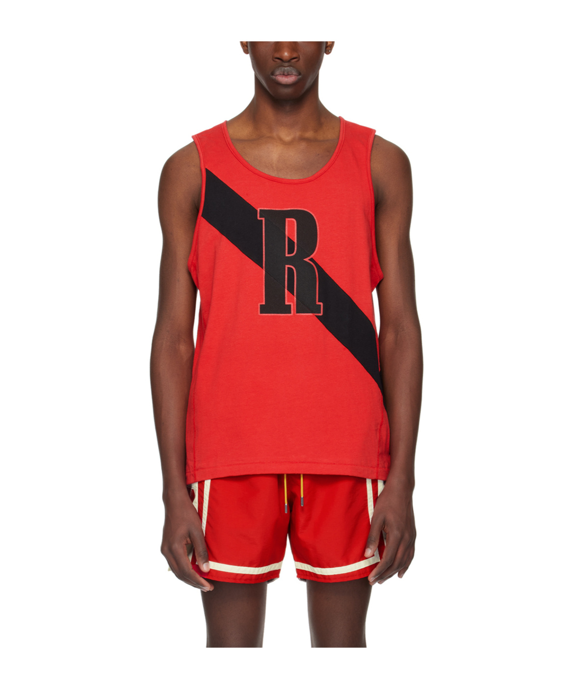 Rhude Man Tank Top Red Size Xl Cotton In Red