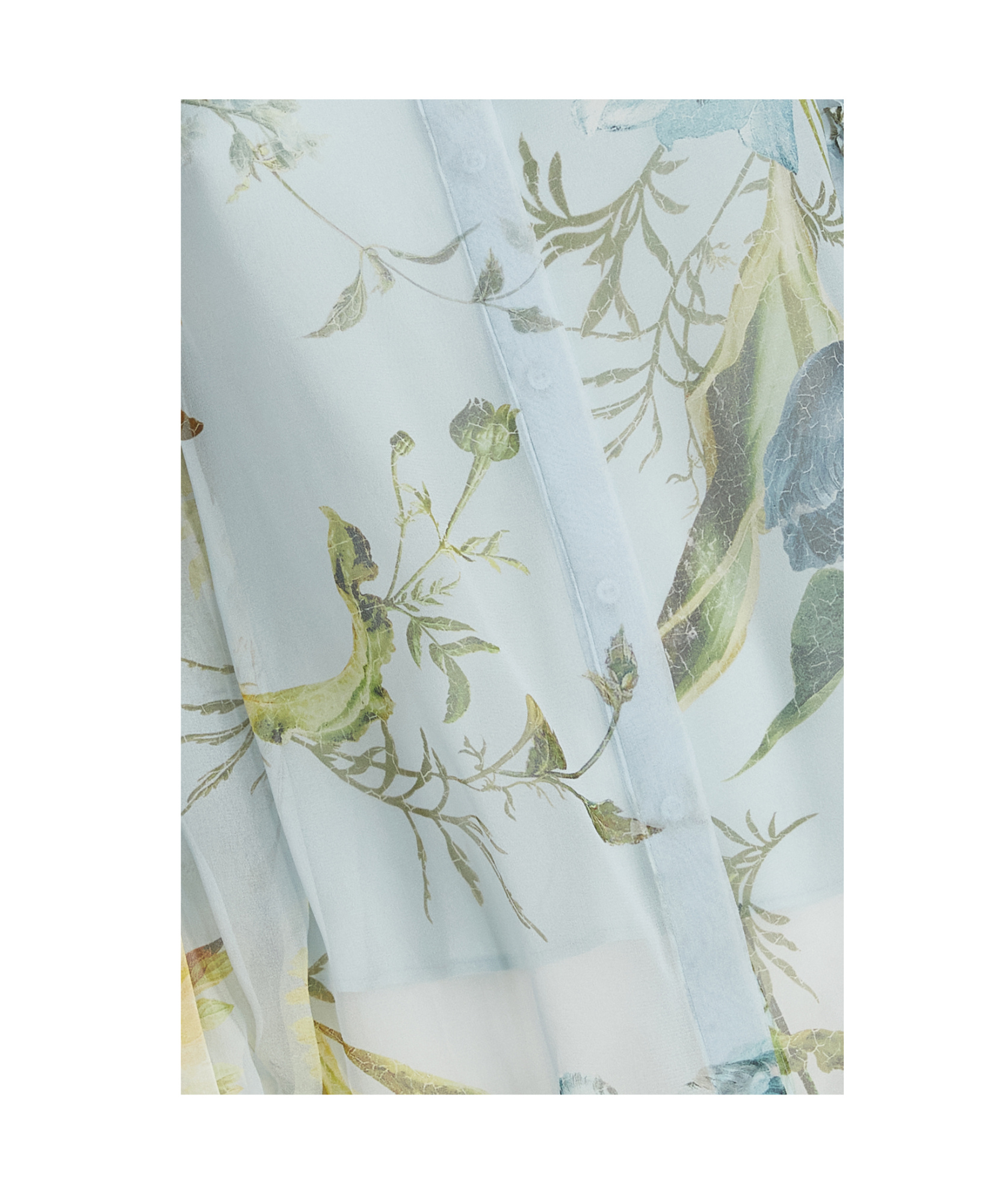 Shop Erdem Botanical-print Silk Blouse In Green