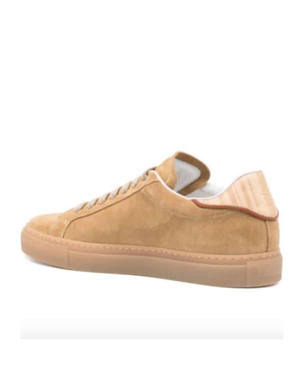 Paul Smith Logo-stamp Suede Sneakers In Nude