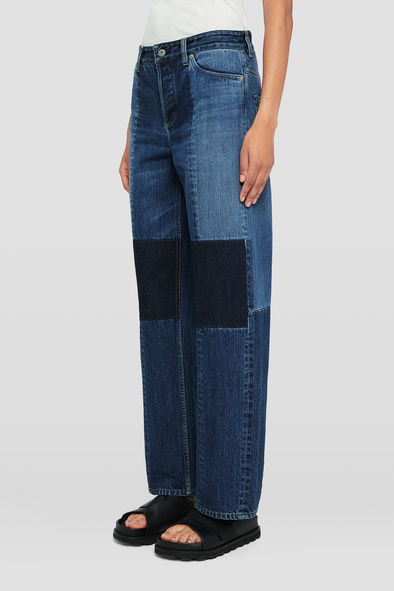 Jil Sander Straight-leg Cotton Trousers In Blue