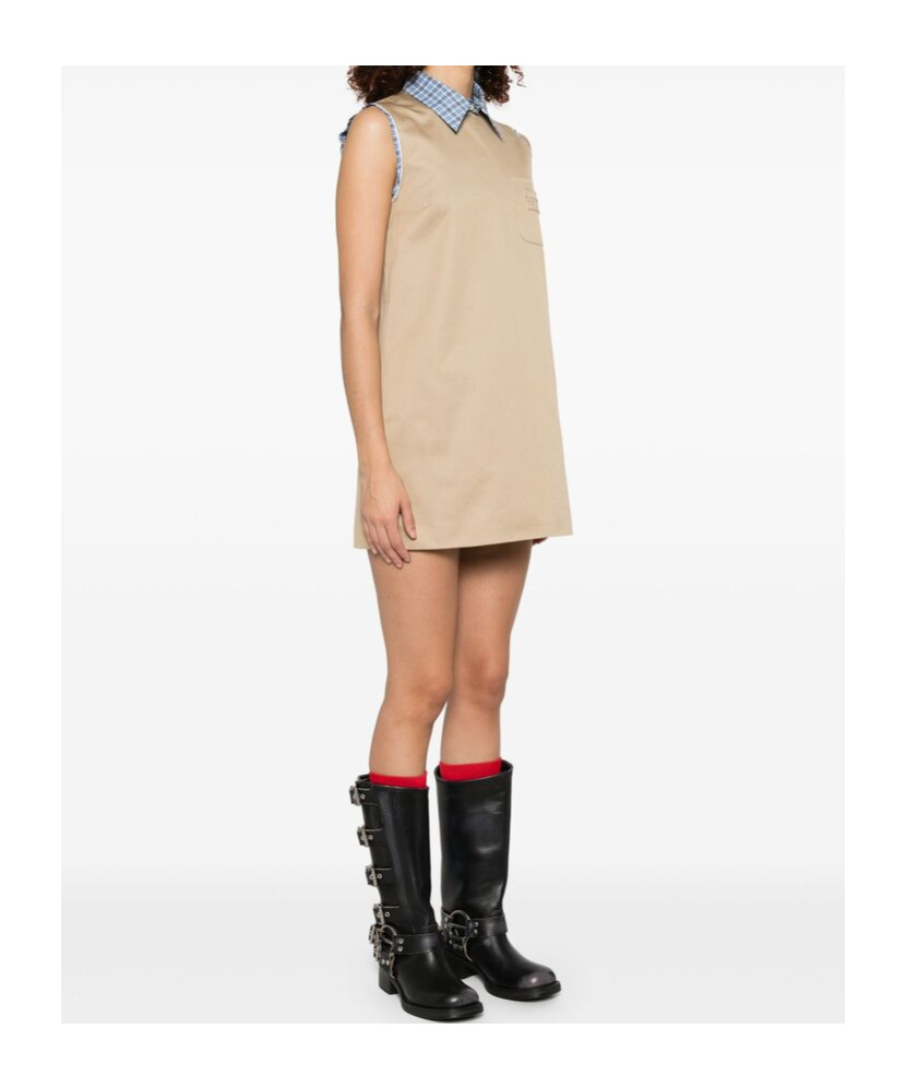 Miu Miu Minikleid Im Layering-look In Gray