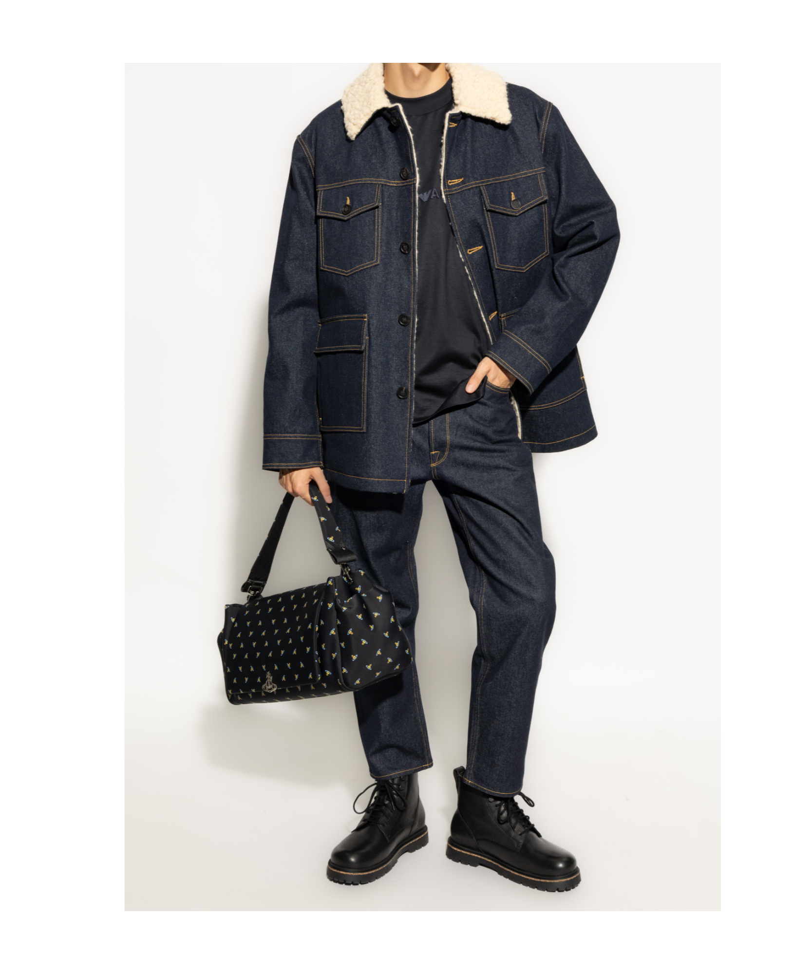 Golden Goose Marsha Caban Jacket In Black