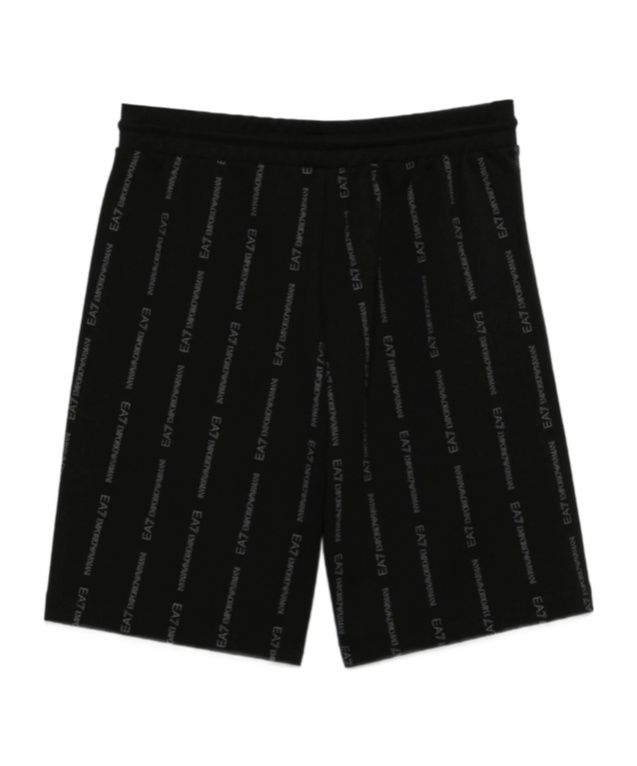 Ea7 Logo-print Shorts In Black
