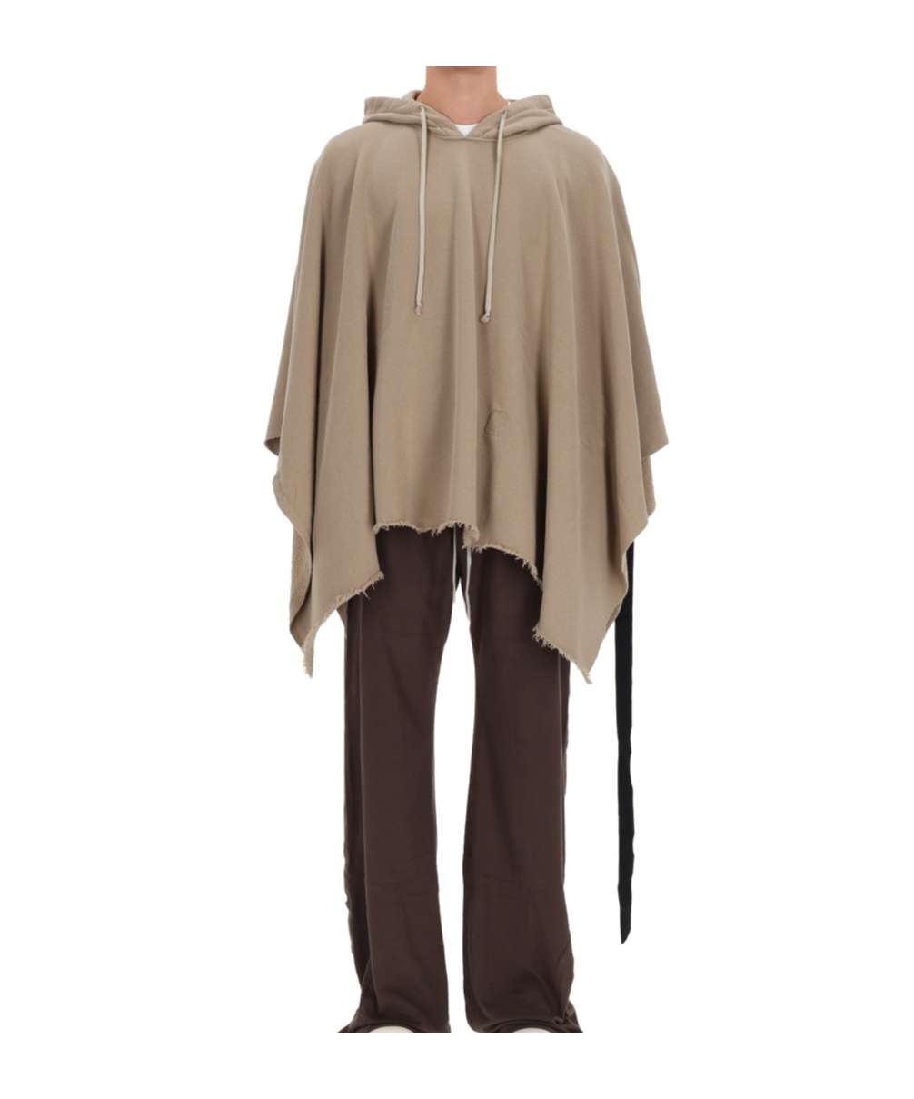 Rick Owens Drkshdw Hooded Cloak In Brown