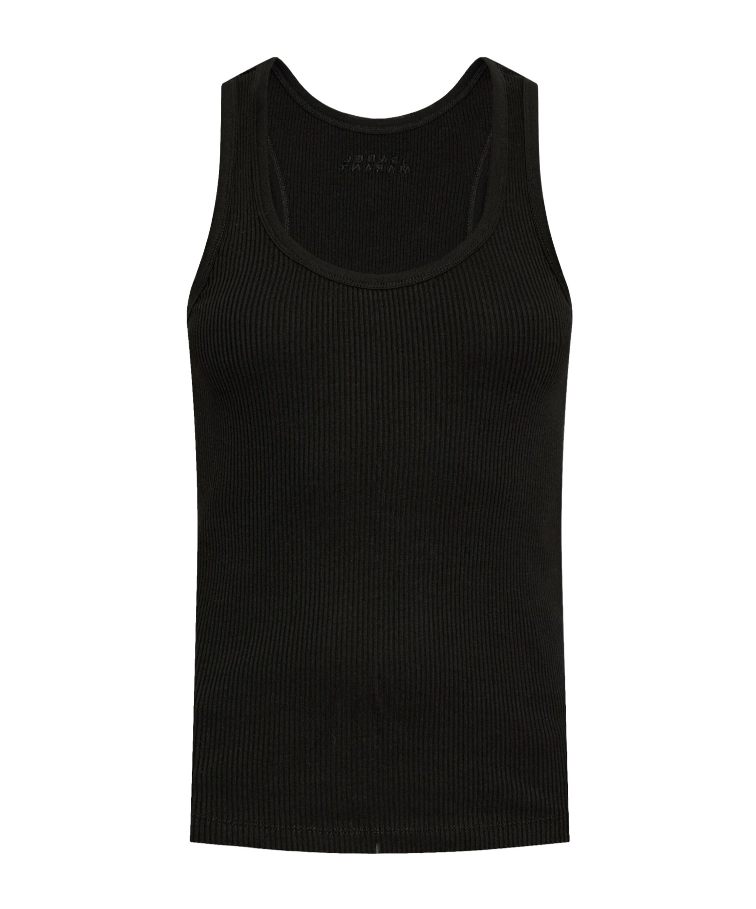 Isabel Marant Thea Scoop Neck Ribbed Sleeveless Vest In Black