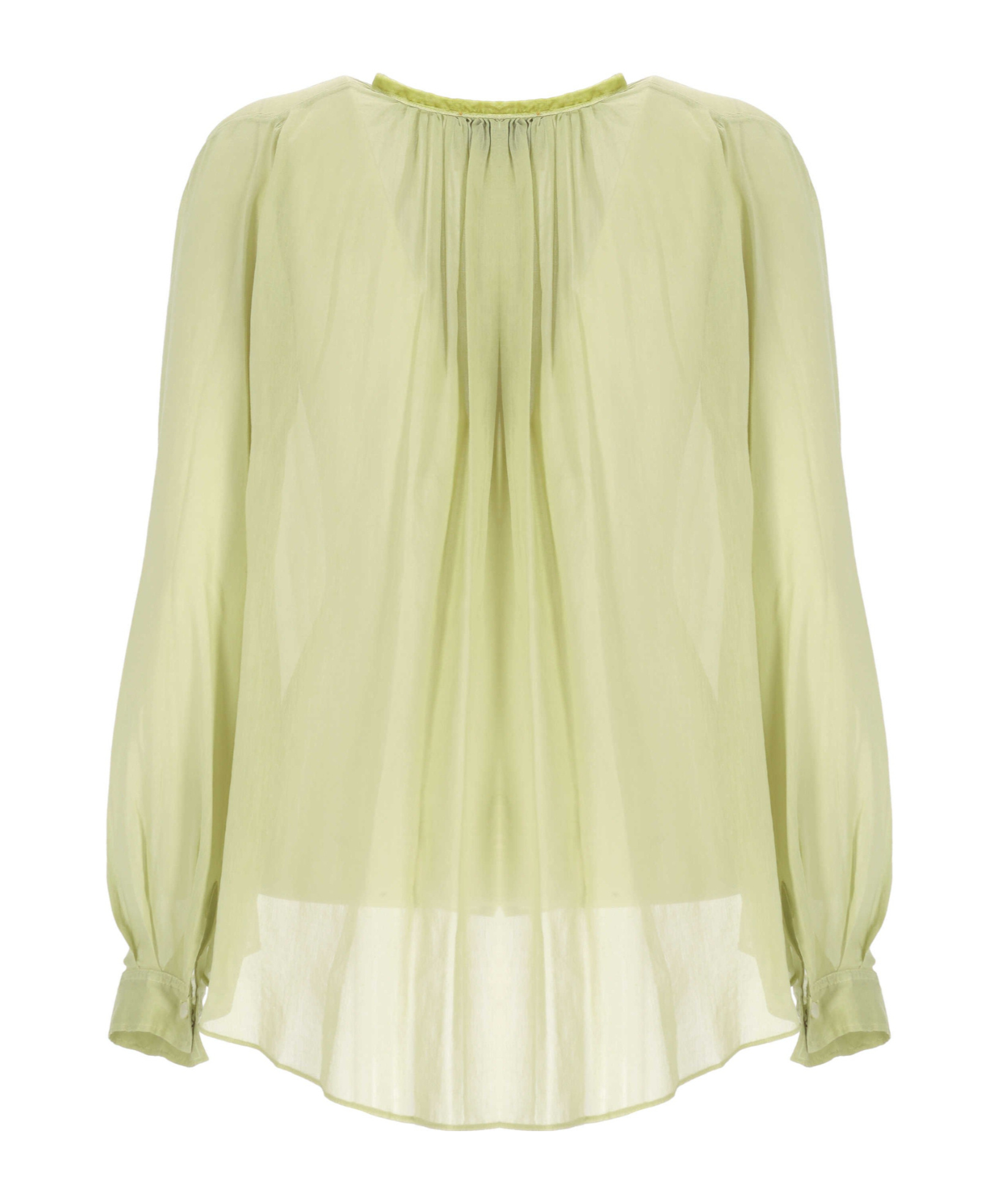 Forte Forte Pleated Button-up Top In Green