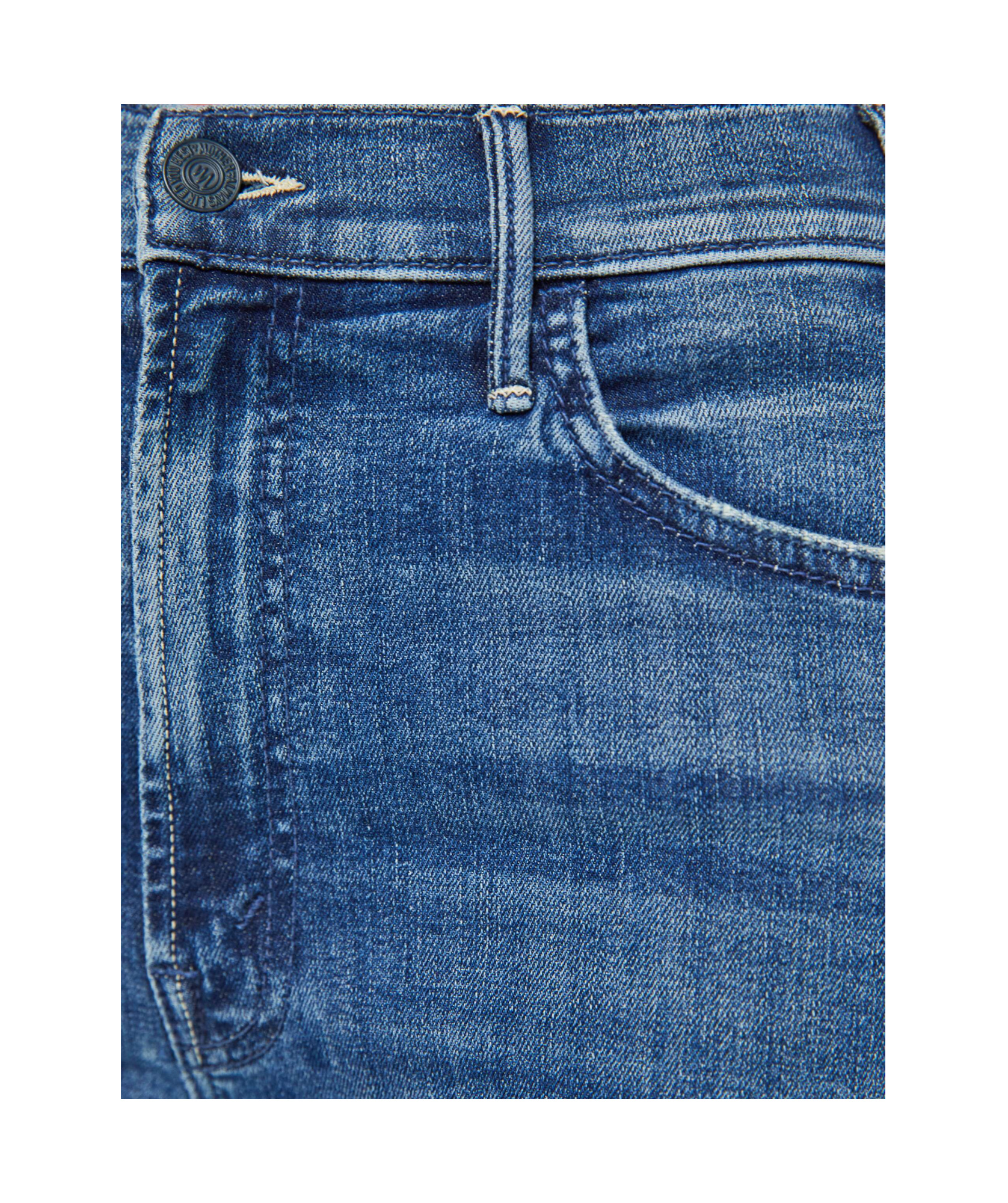 Mother The Ditcher Roller Sneak Jeans In Blue