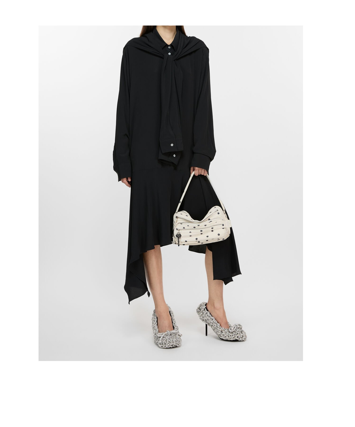 Acne Studios Layered Dress In Black