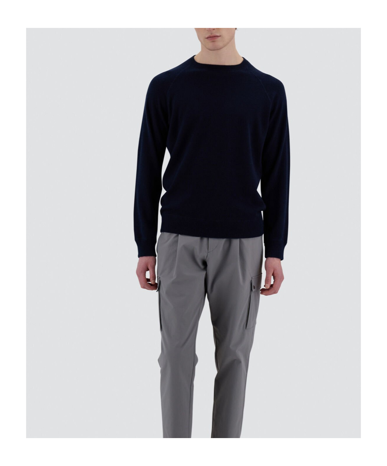 Herno Long-sleeved Crewneck Jumper In Black