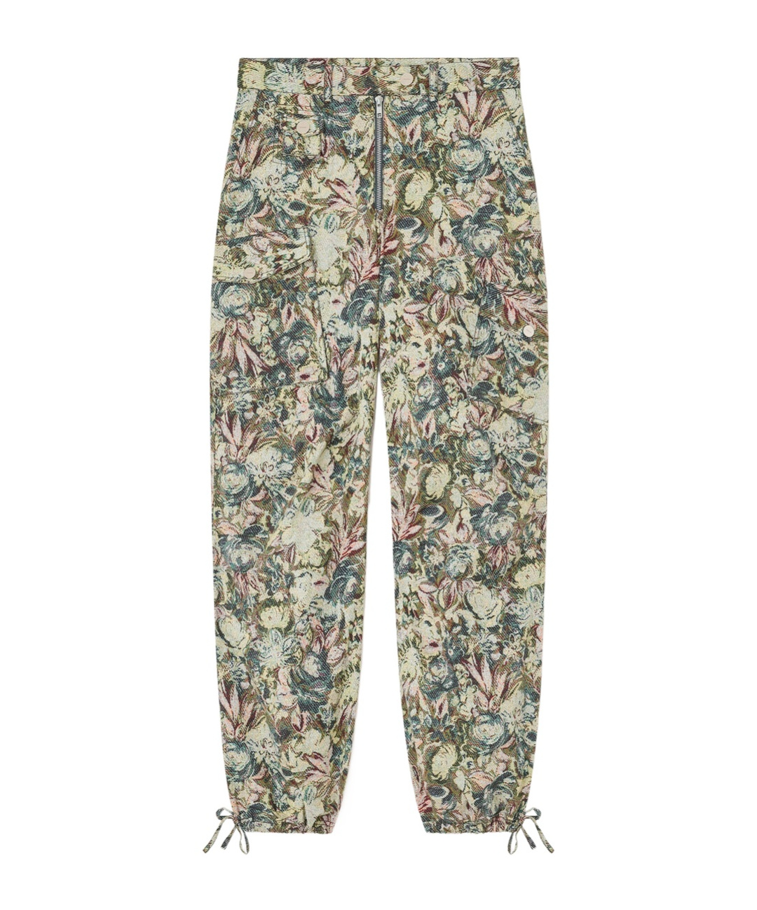 Ganni Tapestry Twill Trousers In Multi