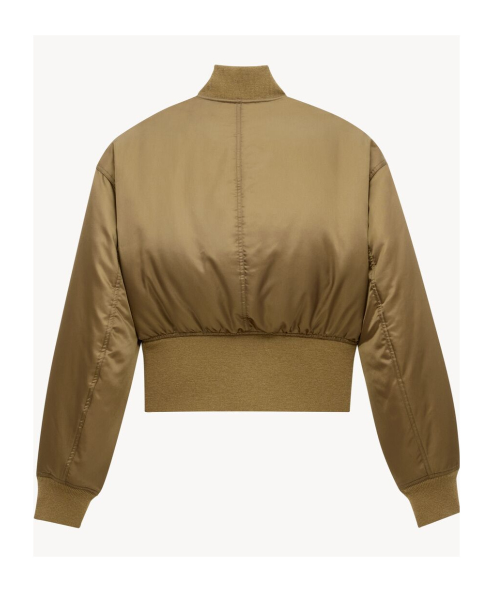 Saint Laurent Long-sleeved Casual Jacket In Green