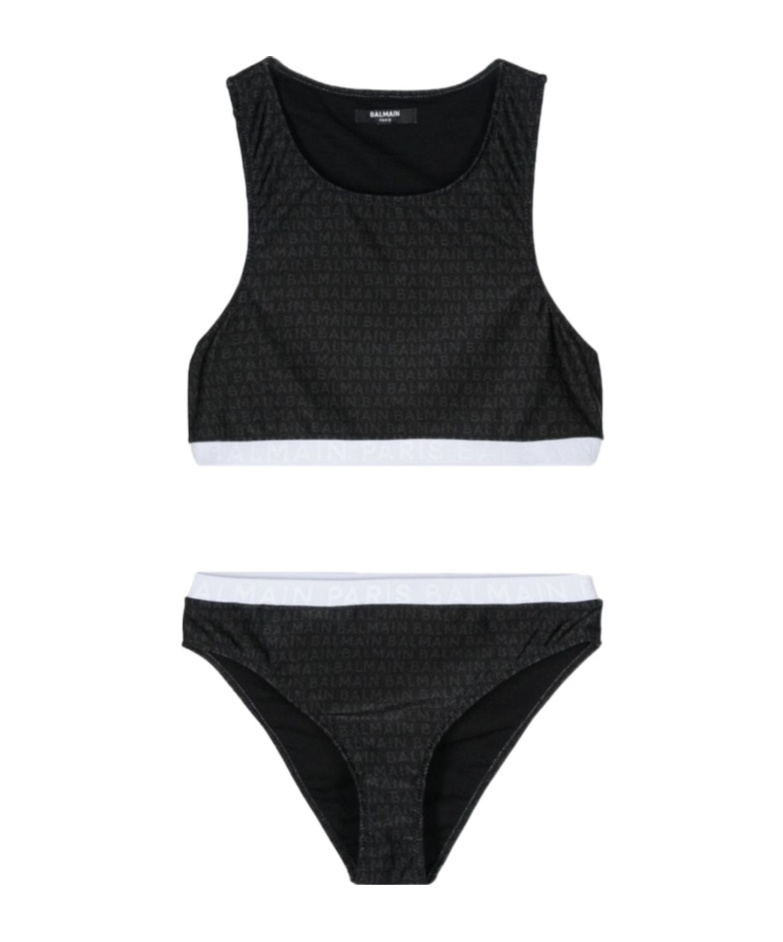 BALMAIN LOW-NECK BIKINI SUIT 