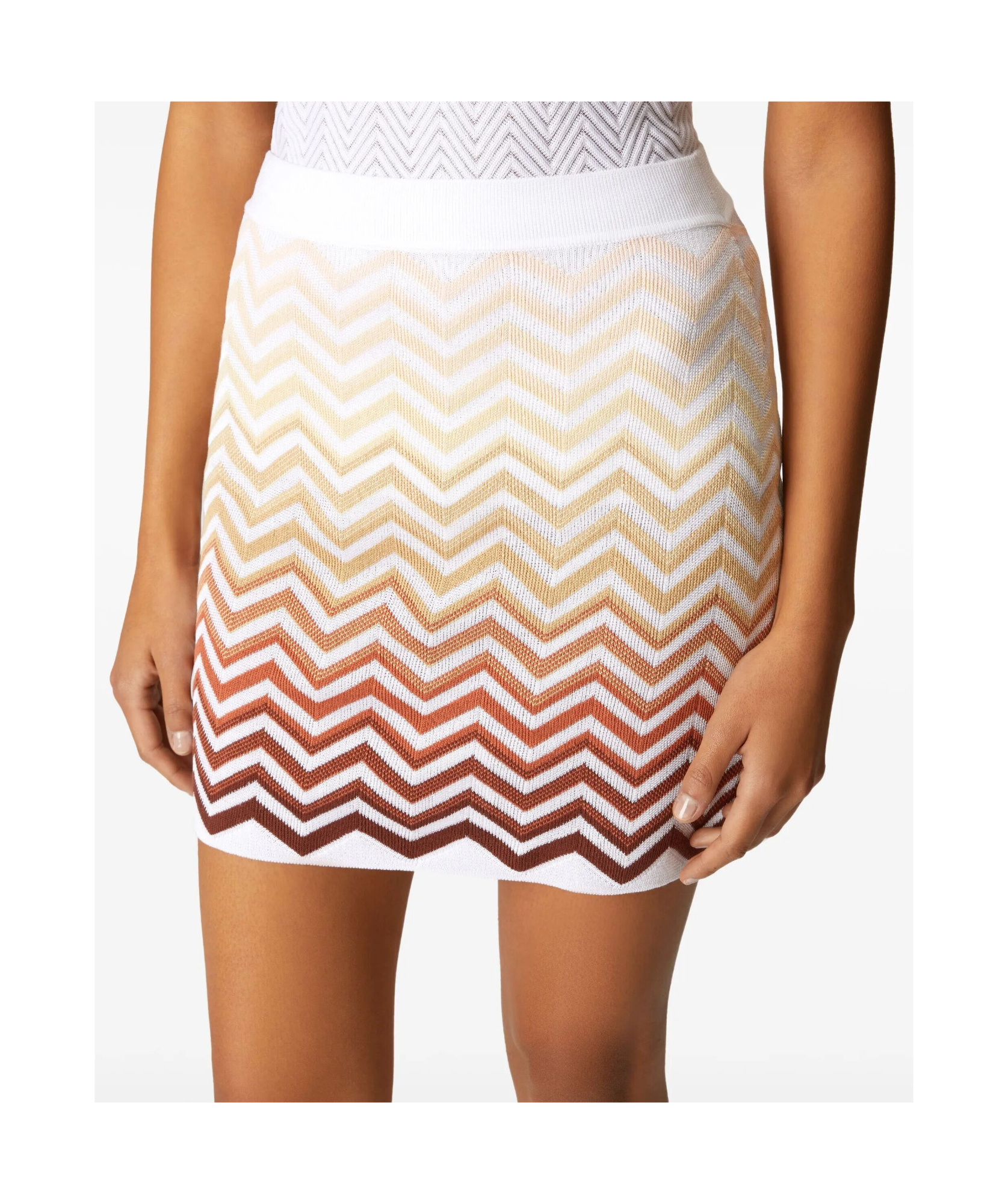 Missoni Zigzag Mini Skirt In Multi-color
