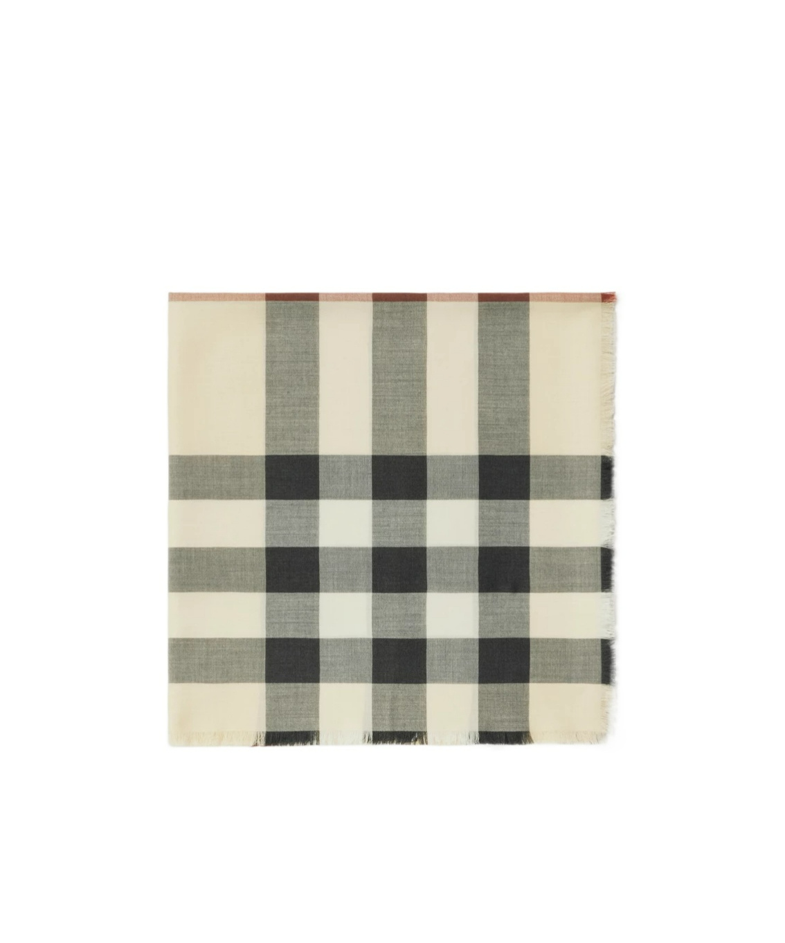 Burberry Check Cashmere Silk Scarf In Nude