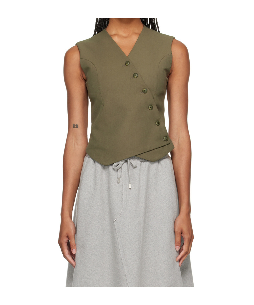 The Frankie Shop Sleeveless Button-fastening Top
