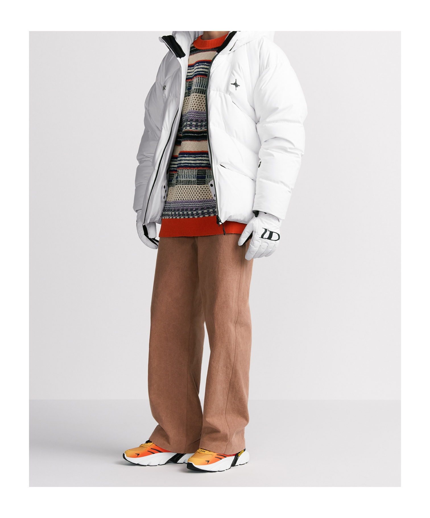 Dior Long-sleeved Ski Jacket In White