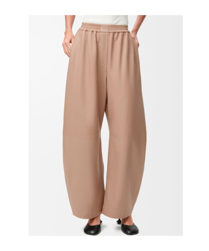 Loewe Barrel Trousers In Nappa Lambskin In Brown