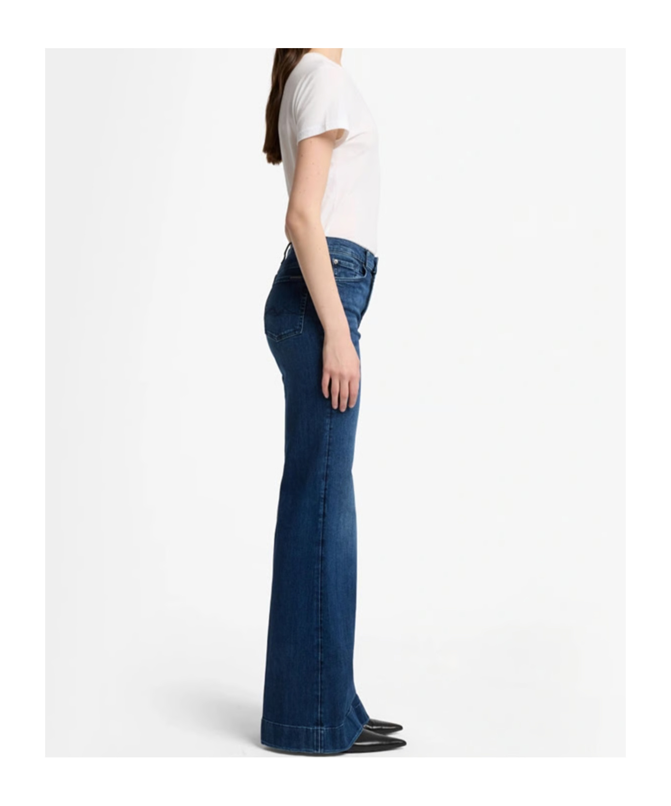 7 For All Mankind Modern Dojo High-rise Almost Love Flare Trouser Jean In Blue