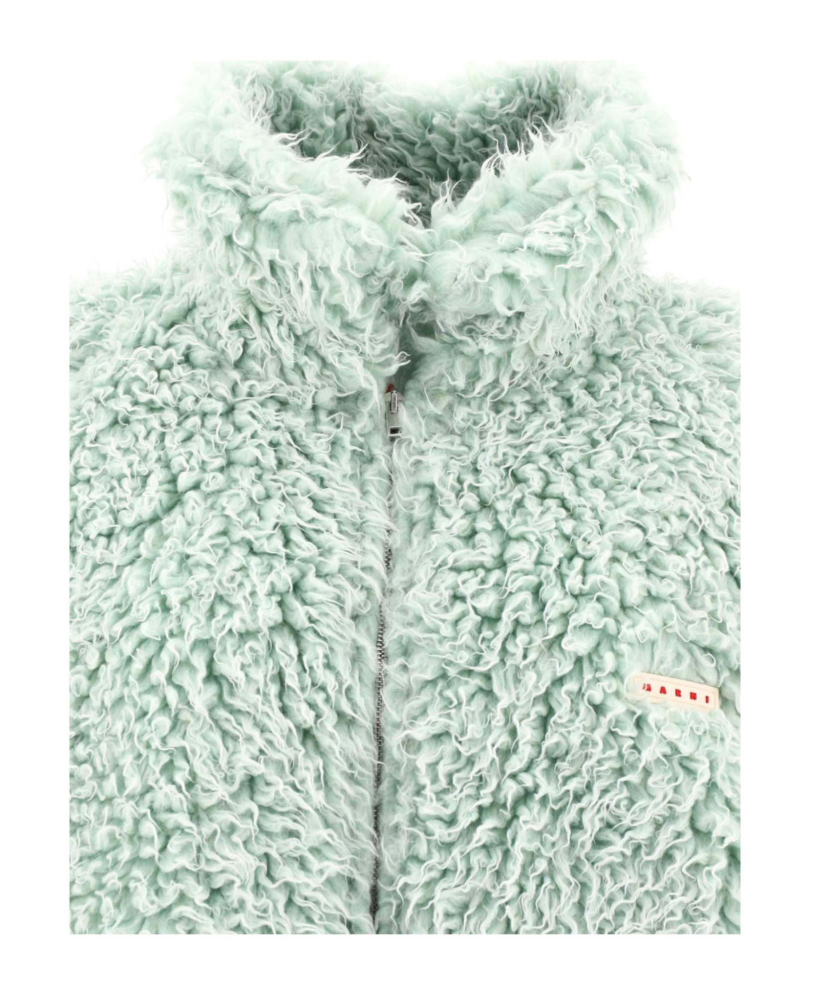 Marni Shaggy Jackets Light Blue In Green