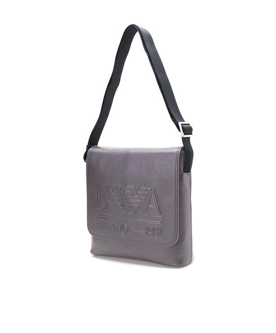 Emporio Armani Flip Shoulder Bag In Gray