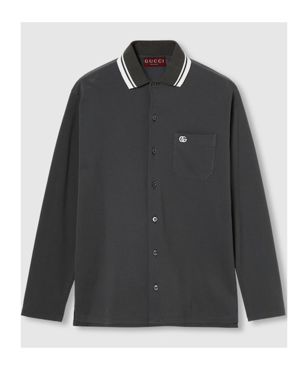 Gucci Long-sleeved Shirt In Black