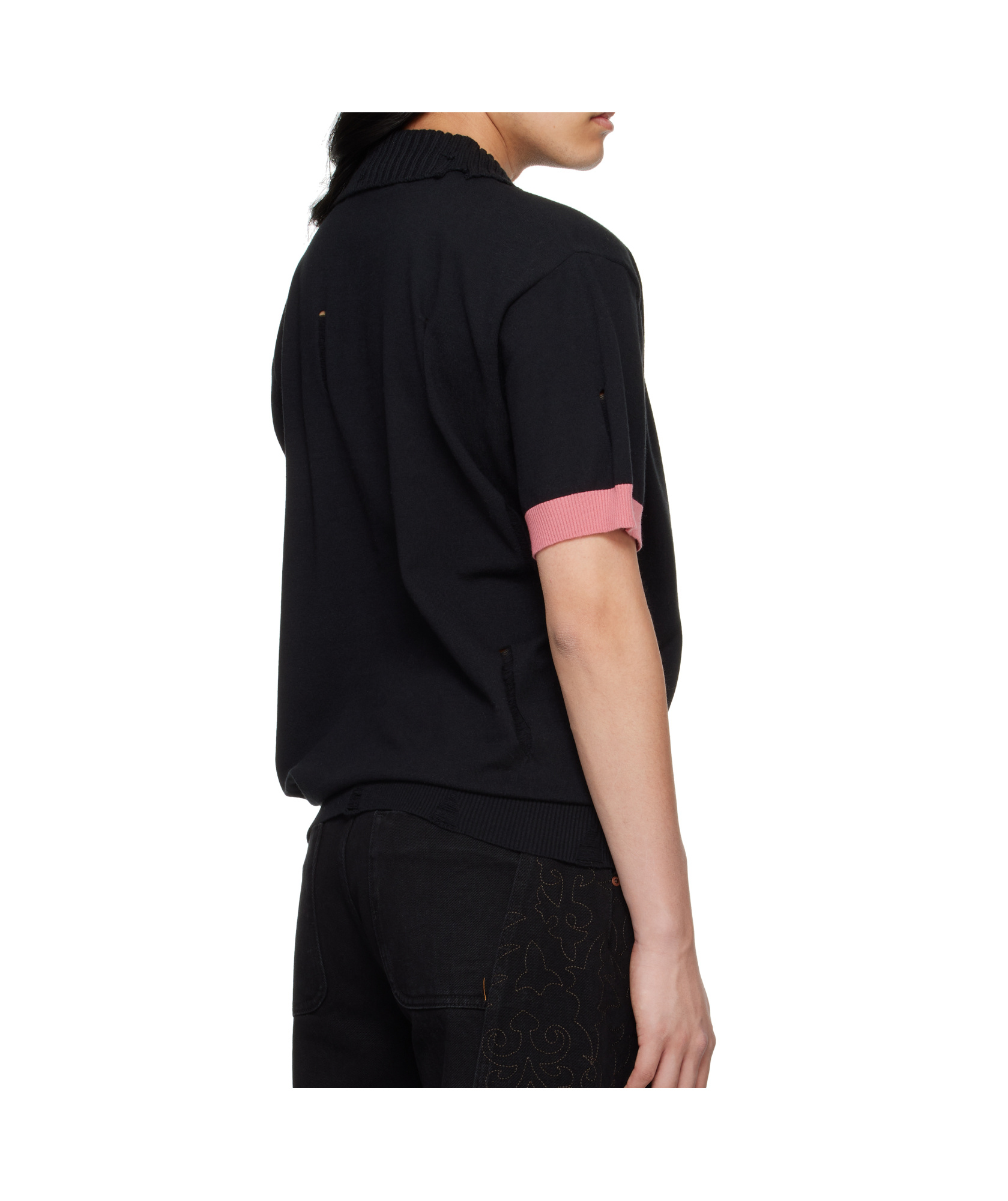 Andersson Bell Damaged Polo In Black