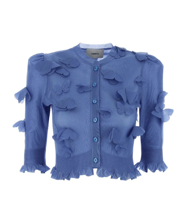 Coperni Knitted Butterfly Top In Blue