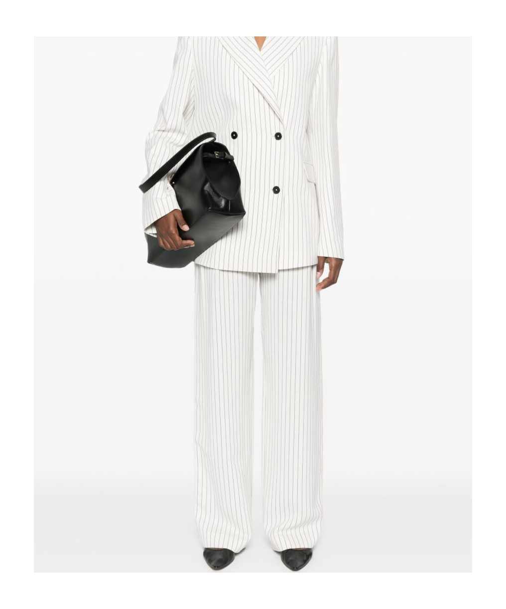 Loulou Studio Ecru Ayla Tailored Trousers In White