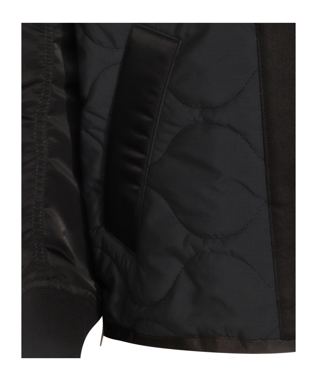 Sacai Quilted Padded Bomber Jacket In Black